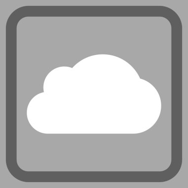 bulut düz vektör simgesi
