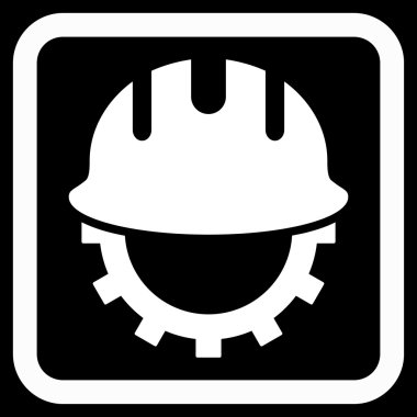 Geliştirme işçisi düz vektör simgesi