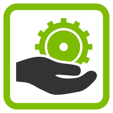 Geliştirme hizmet düz vektör simgesi