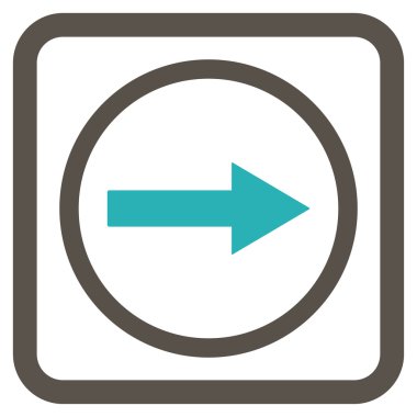 Sağ yuvarlak ok düz vektör simgesi