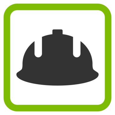 İnşaat kask düz vektör simgesi