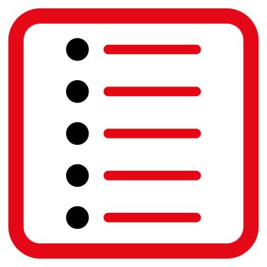 Öğeleri düz vektör simgesi