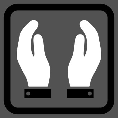 Bakım el düz vektör simgesi