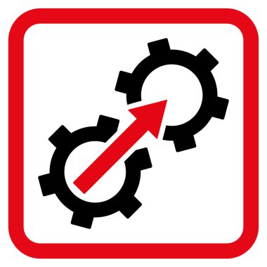 Dişli Tümleştirme düz vektör simgesi