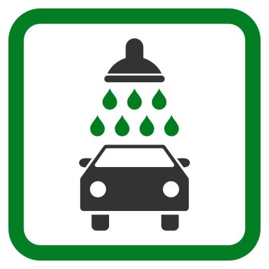 Araba duş düz vektör simgesi