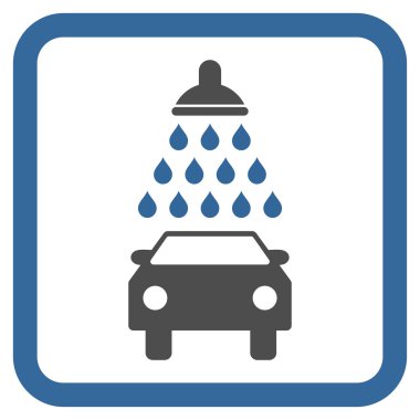 Araba duş düz vektör simgesi