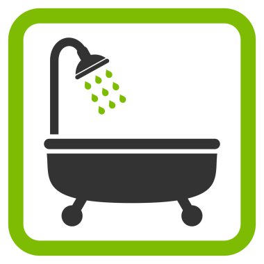 Duş banyo düz vektör simgesi