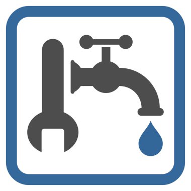 Sıhhi tesisat düz vektör simgesi