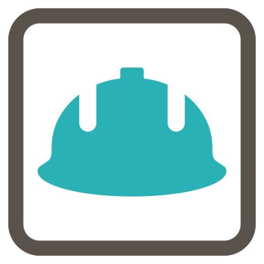 İnşaat kask düz vektör simgesi