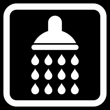 Duş düz vektör simgesi