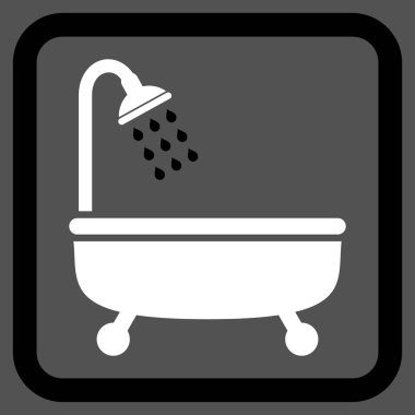 Duş banyo düz vektör simgesi