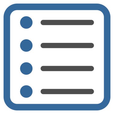 Öğeleri düz vektör simgesi