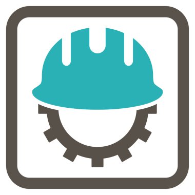 Geliştirme işçisi düz vektör simgesi