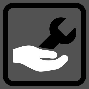 Onarım hizmeti düz vektör simgesi