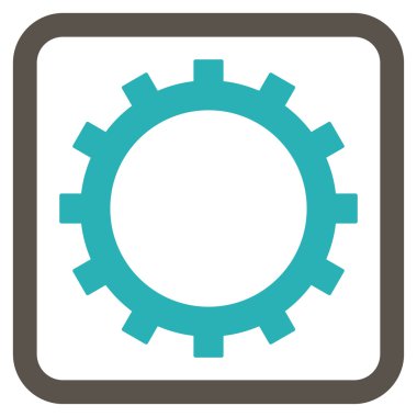 dişli düz vektör simgesi