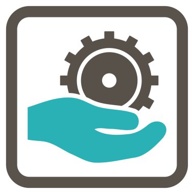 Geliştirme hizmet düz vektör simgesi