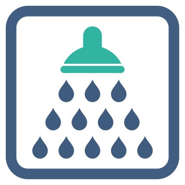 Duş düz vektör simgesi