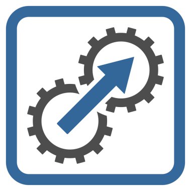 Dişli Tümleştirme düz vektör simgesi