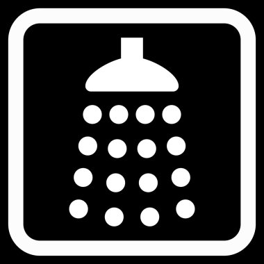 Duş düz vektör simgesi