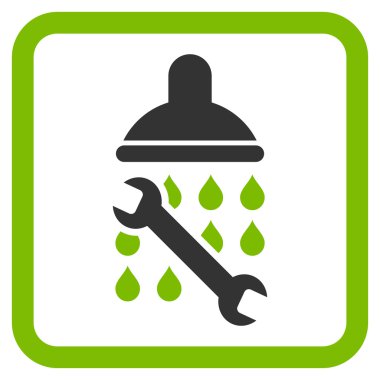 Duş sıhhi tesisat düz vektör simgesi