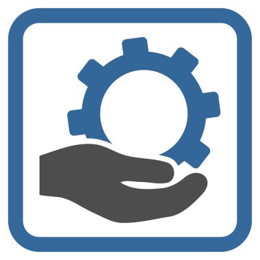 Hizmet düz vektör simgesi