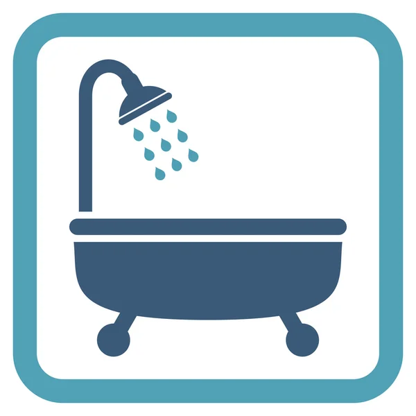 Baño de ducha Vector plano Icono — Vector de stock