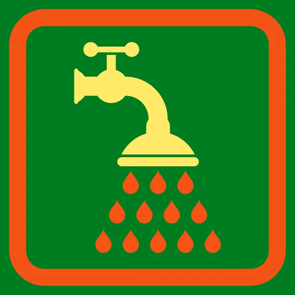 Dusche Wasserhahn flache Vektor-Symbol — Stockvektor