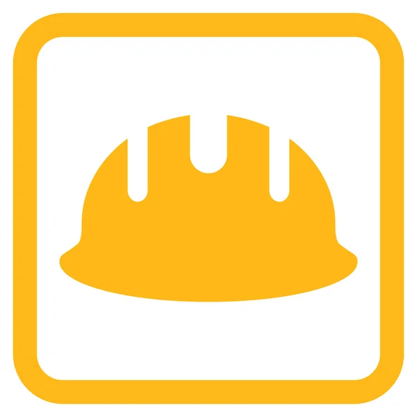 Constructor Hardhat plana Vector icono — Vector de stock