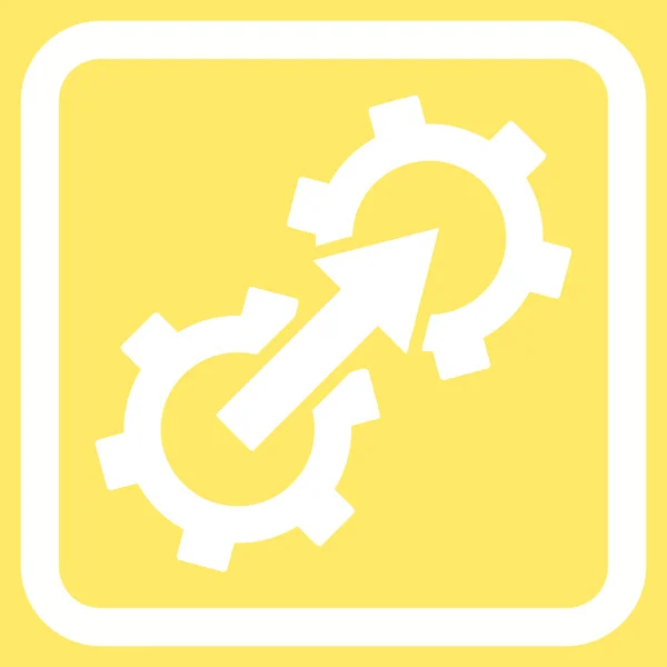 Gear Integration Flat Vector Icon — Stock Vector