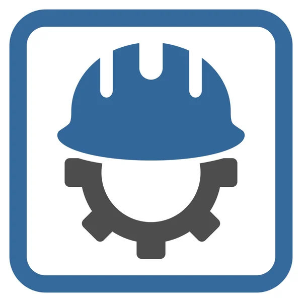 Entwicklung Hardhat flache Vektor-Symbol — Stockvektor