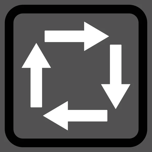 Flèches de circulation Icône vectorielle plate — Image vectorielle