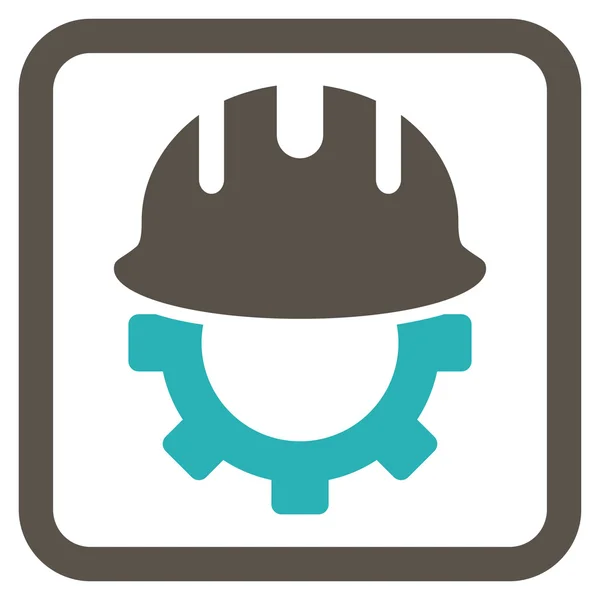 Entwicklung Hardhat flache Vektor-Symbol — Stockvektor