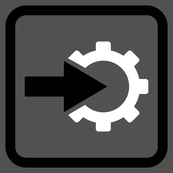 Integração Cog Flat Vector Icon —  Vetores de Stock