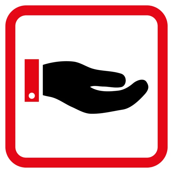 Hand flaches Vektorsymbol — Stockvektor