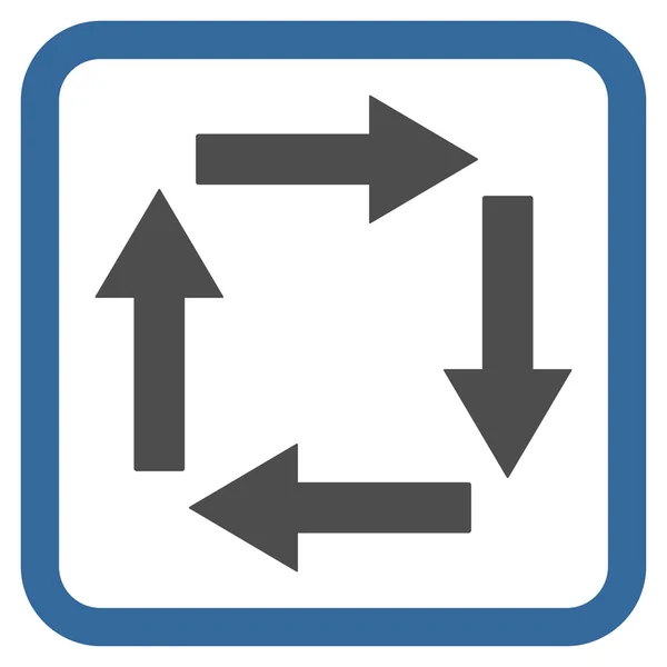 Flechas de circulación Icono de vector plano — Vector de stock