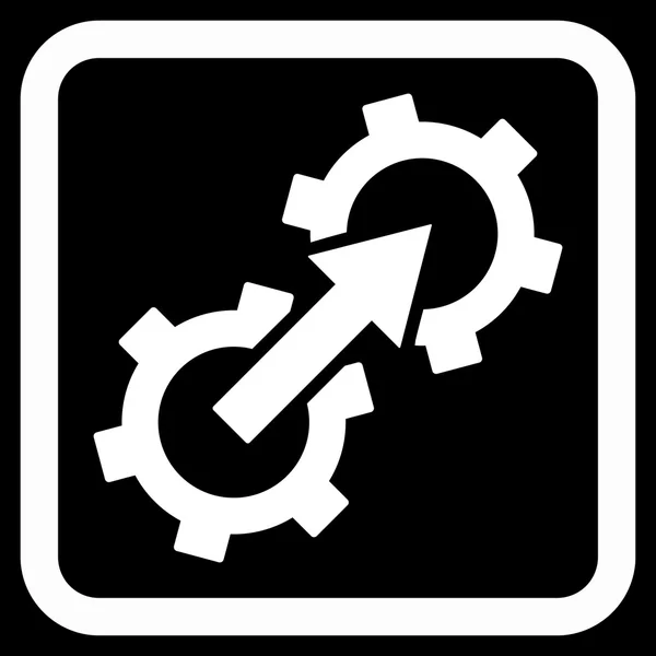 Integração de engrenagens Flat Vector Icon —  Vetores de Stock