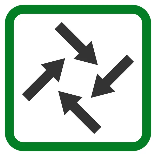 Centripetale pijlen platte Vector Icon — Stockvector