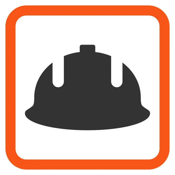 Construction Helmet Flat Vector Icon — Stock Vector