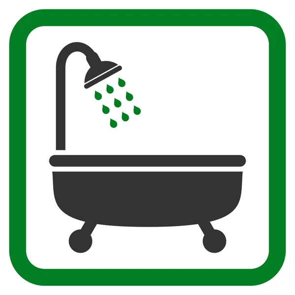 Banho de chuveiro Flat Vector Icon — Vetor de Stock