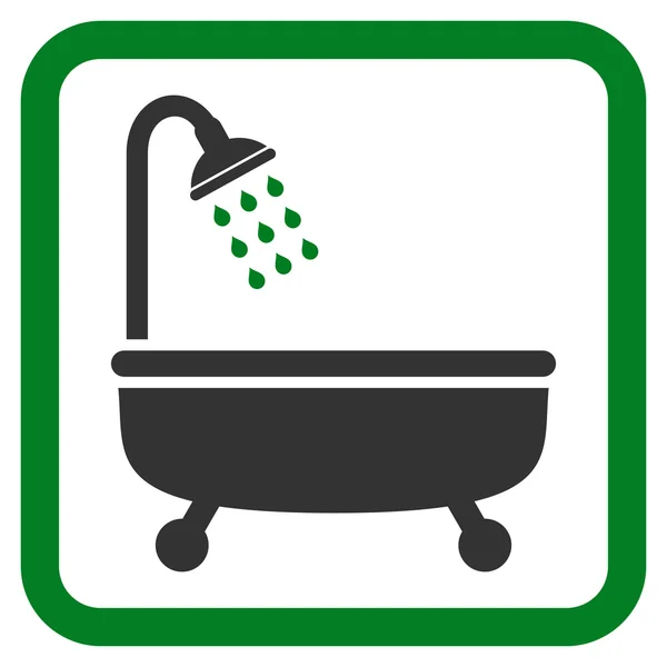 Shower Bath Flat Vector Icon — Stock Vector