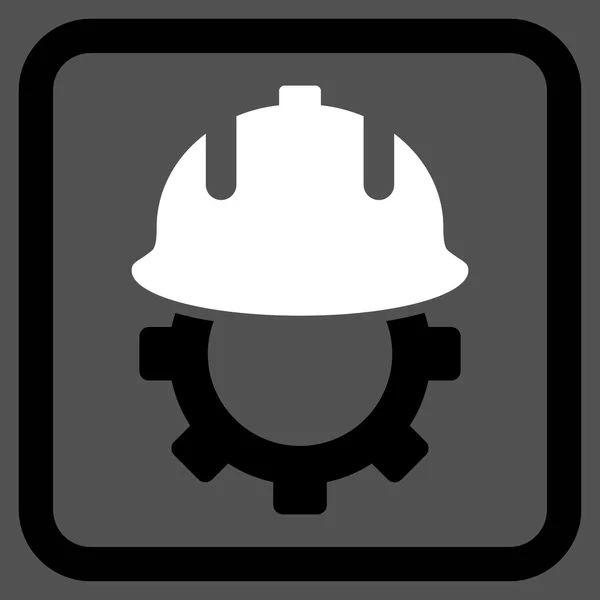 Capacete de desenvolvimento Flat Vector Icon — Vetor de Stock