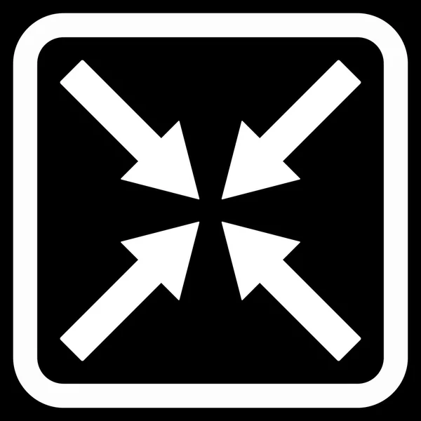 Flechas centrales Vector plano Icono — Vector de stock