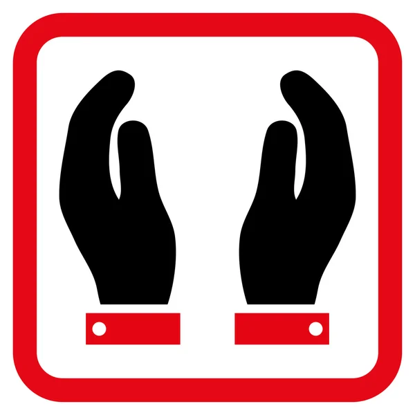 Ellátás kezét lapos Vector Icon — Stock Vector