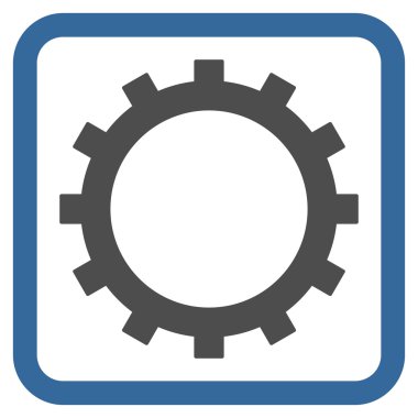 dişli düz vektör simgesi