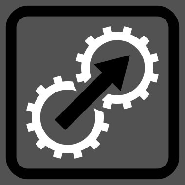 Dişli Tümleştirme düz vektör simgesi