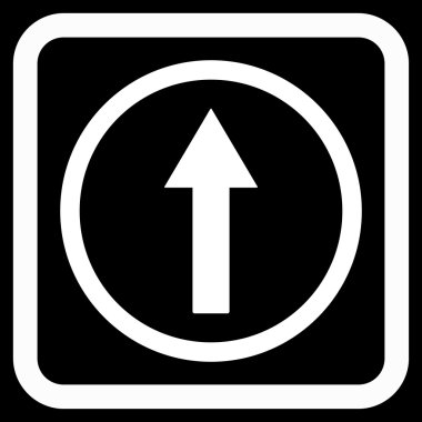 Yukarı yönlü ok düz vektör simgesi