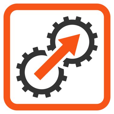 Dişli Tümleştirme düz vektör simgesi