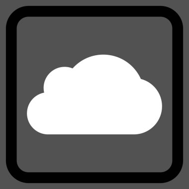 bulut düz vektör simgesi