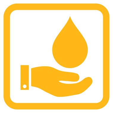 Su hizmet düz vektör simgesi