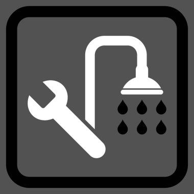 Sıhhi tesisat düz vektör simgesi